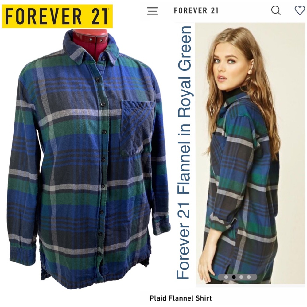 Forever21 Flannel Top Button Down